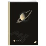 Sveska karo ELISA Planets A4 s mekim uvezom na bijelom stolu.